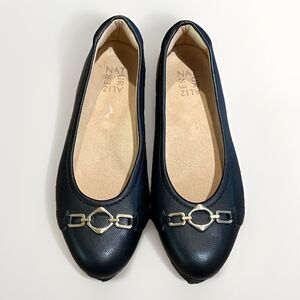 Naturalizer Vivienne-O Black Ballet Flats Faux Leather Women’s 8.5W